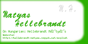 matyas hellebrandt business card